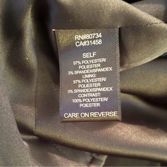 NWT BCBG PARIS BLACK AND CREAM RUFFLED COCKTAIL DRESS SIZE 8 - Picture 15 of 15